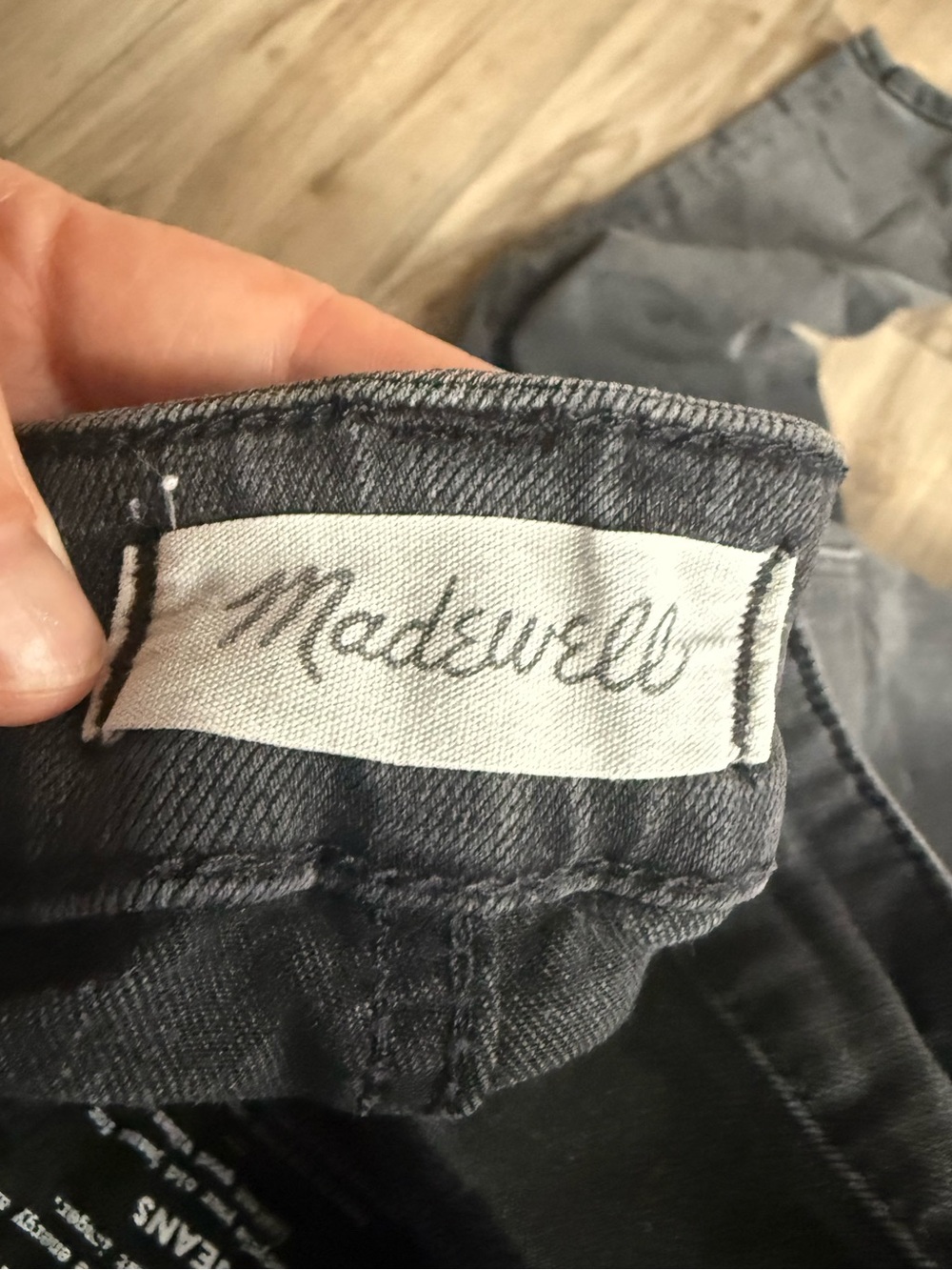 Madewell Roadtripper Women's Charcoal Gray Stretch Skinny Jeans Sz 34p - Picture 3 of 4